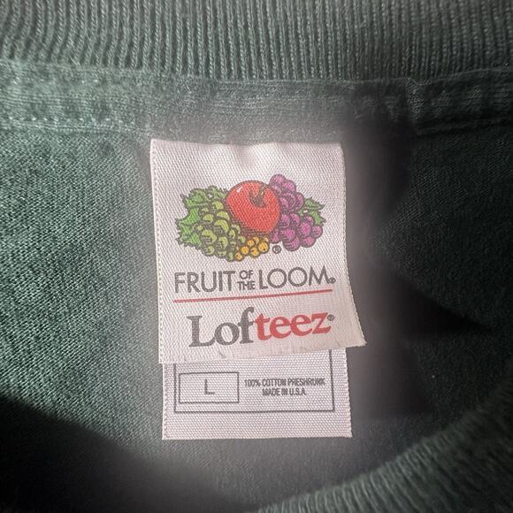 Vintage Grandma G Applique T-Shirt Women's L Floral Green Crewneck USA Tee Boxy - Picture 3 of 7